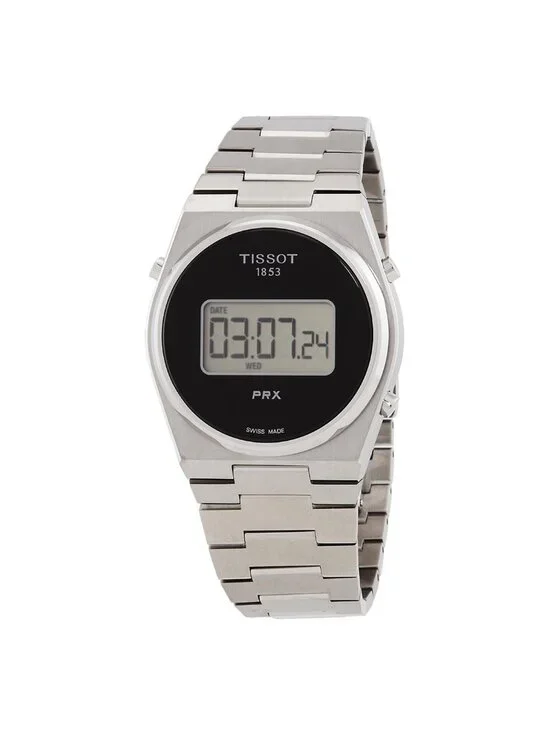 NWT Tissot PRX Quartz Digital Black Dial Men's Watch
