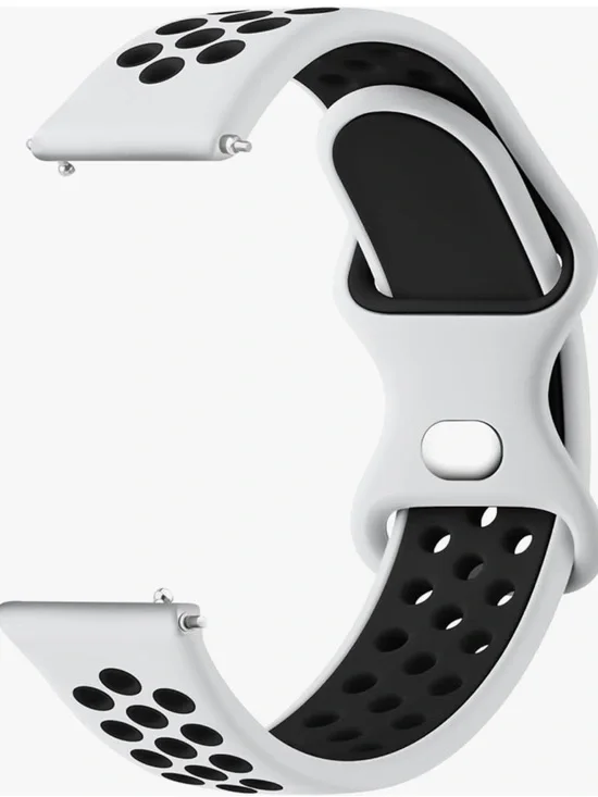 White and Black Sport Watch Band
