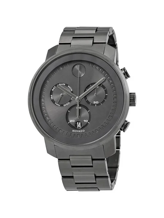 NWT Movado Bold Chronograph Gunmetal Dial Men's Watch