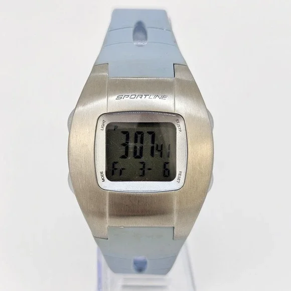 Sportline Heart‎ Rate Women's Watch 35MM Gray Plastic Bands New Battery