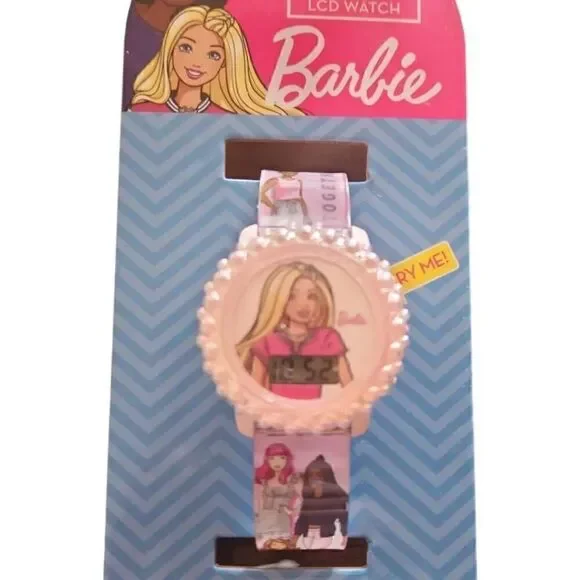 Barbie LED pink kids watch