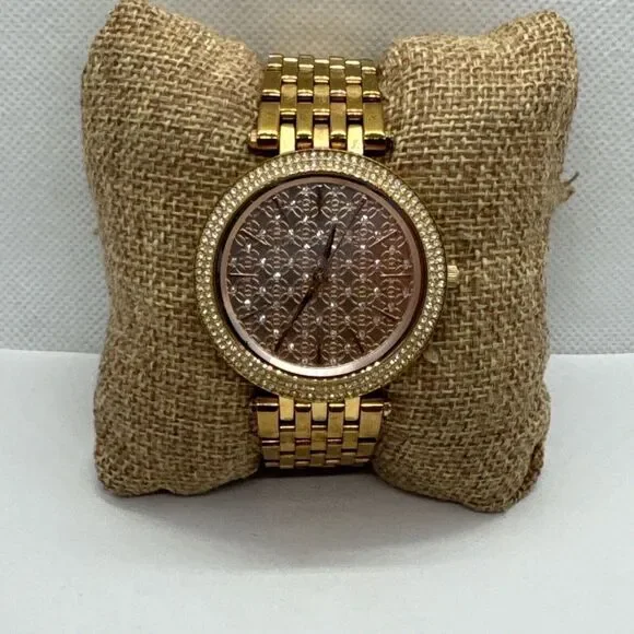 Michael Kors Darci MK3399 Womens Rose Gold Analog Dial Quartz Wrist Watch JNA408