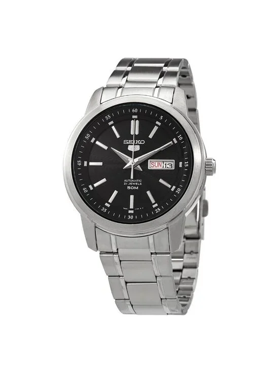 NWT Seiko 5 Automatic Black Dial Men's Watch