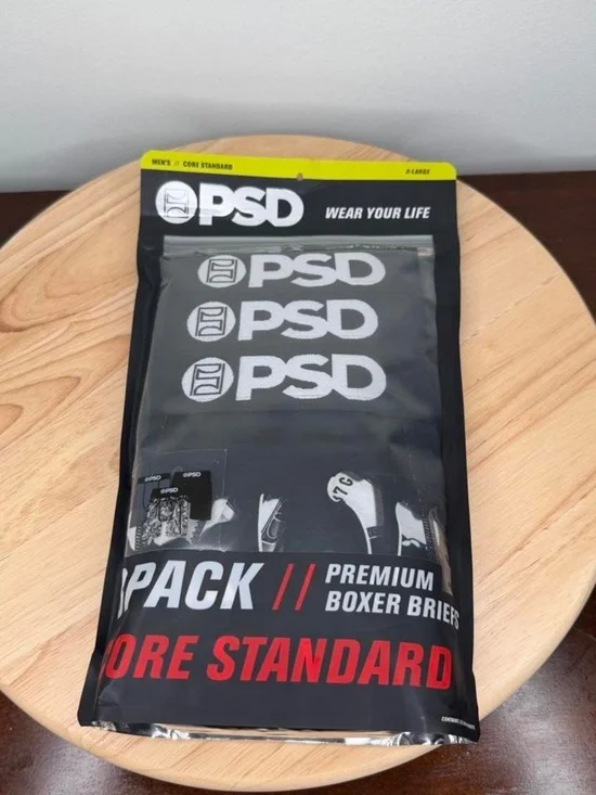 PSD 3 Pack Core Standard Boxer Briefs Cash Drip Money Black Size Small NEW