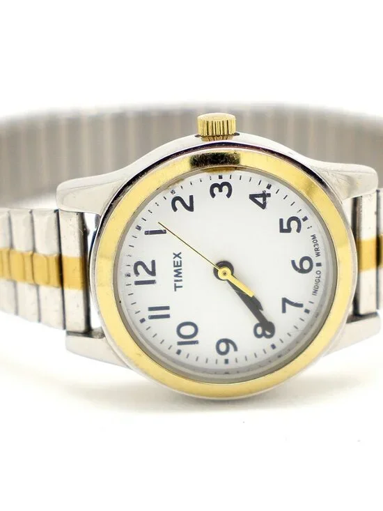 Timex Women's Wristwatch Stretch Bracelet Classics Two-Tone TW2V31300