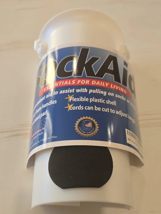 Essentials Sock Aid - White With Foam Handles