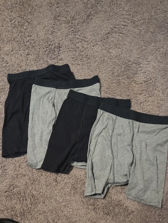 Hanes Men's Boxer Briefs - Black & Heather Gray (4-Pack)