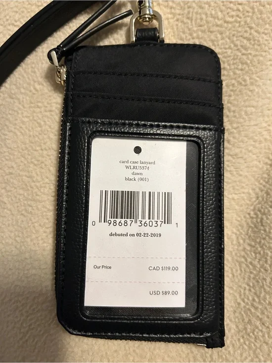 Card Case Lanyard - Black Dawn Kate Spade!
