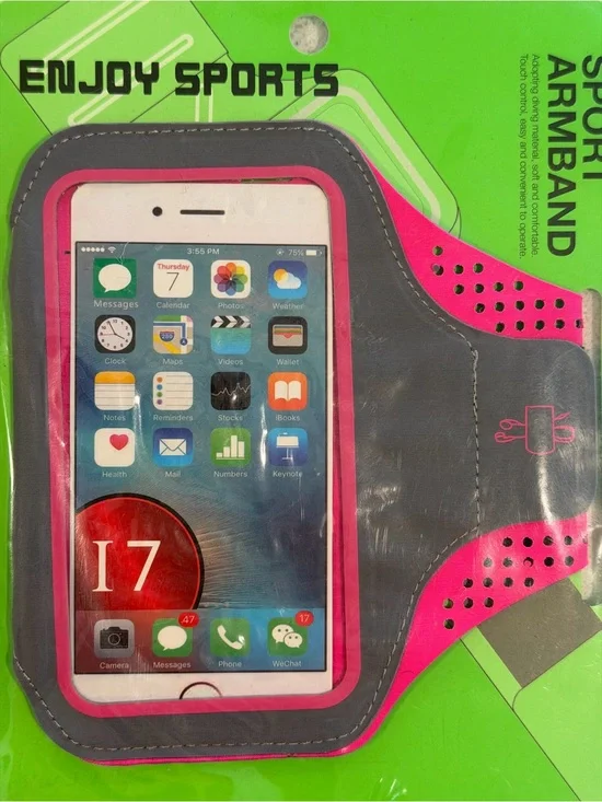Enjoy Sports Pink & Gray Neoprene Phone Armband