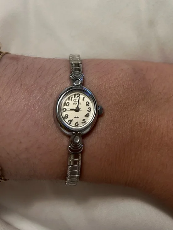 Timex Silver-Tone Round Case Wristwatch