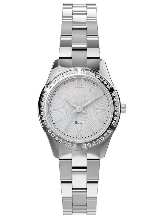 Timex Women's Solar Premium Dress Watch 28mm Silver-Tone TW2V39300JI