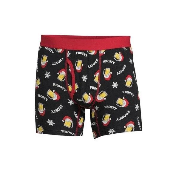 Holiday Time Men’s Boxer Brief Frosty Mug Size Small Small (28-30)