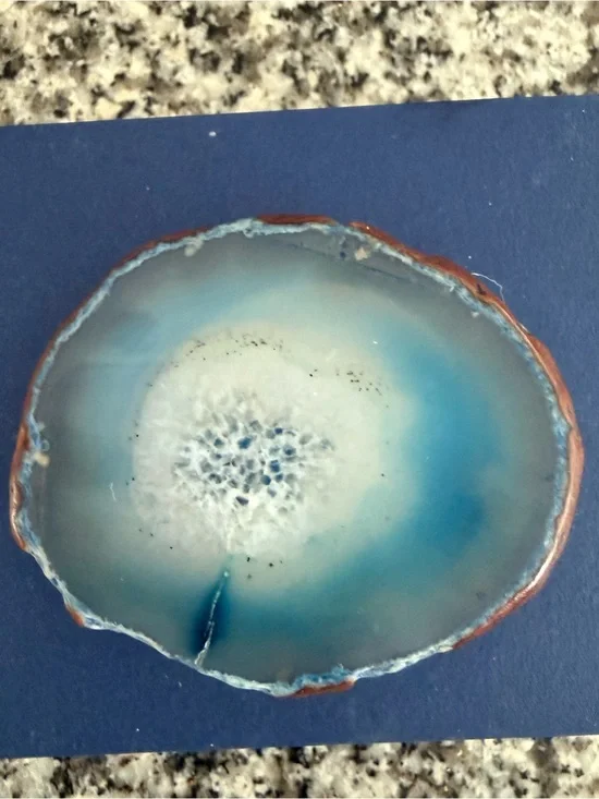 Blue Agate Slice Pop Socket