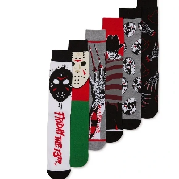 Freddy vs. Jason Men’s Crew Socks, 5-Pack