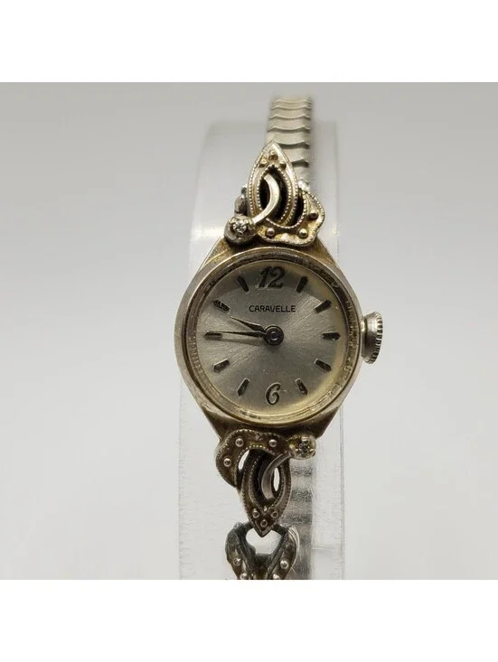 Vintage Caravelle N6 10k RGP Bezel Womens Watch For Parts Or Repair