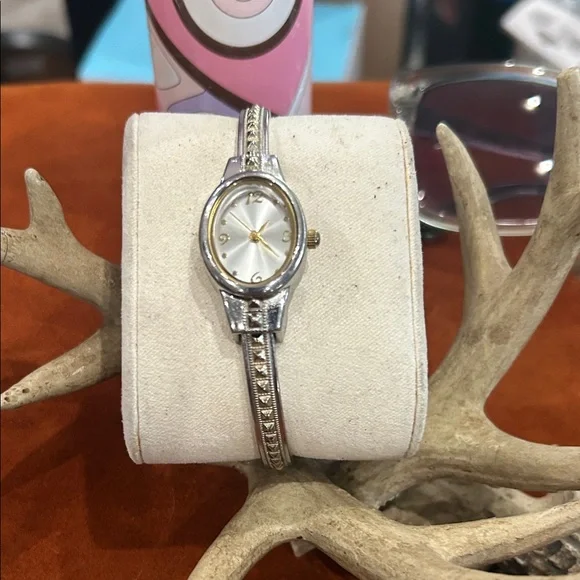 Elegant‎ Silver and Gold Watch bracelet cuff watch