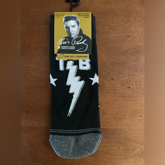 🌵3/$15 Elvis Presley Taking Care of Business low cut socks (see description)