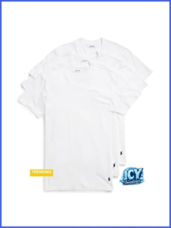 Men's Classic Fit Cotton V-Neck Undershirt 3-Pack