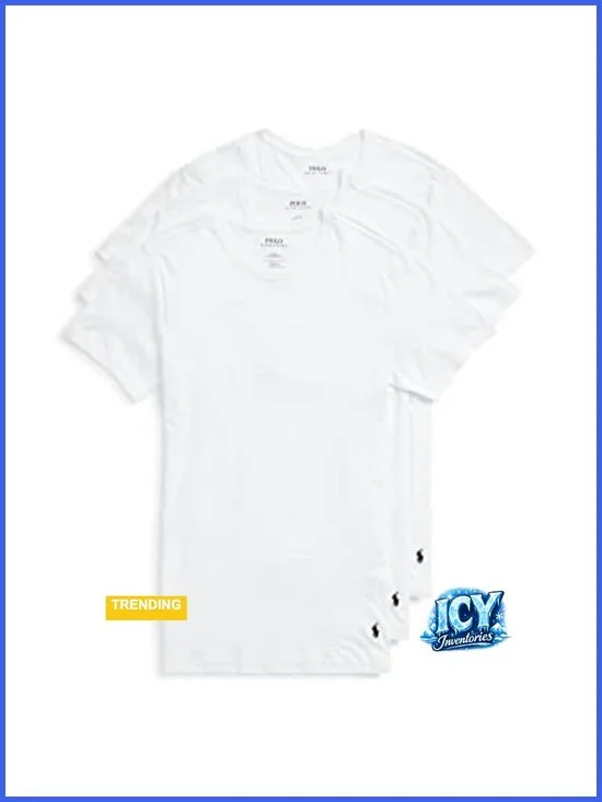 Slim Fit Cotton Crew Undershirts 3 Pack