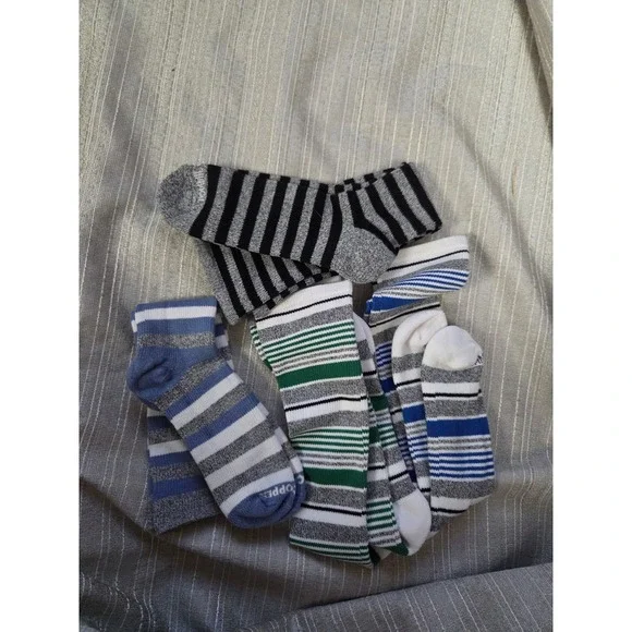 Tommie Copper Mens 4 Pack Compression Over the Calf Socks Striped Multi Color