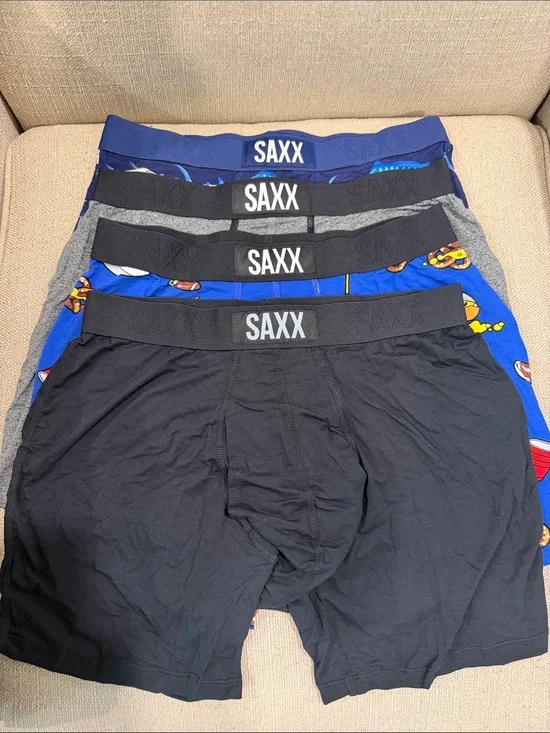 NEW!SAXX ULTRA SUPER SOFT BOXER BRIEF MEN’S UNDERWEAR 4-PACK Small