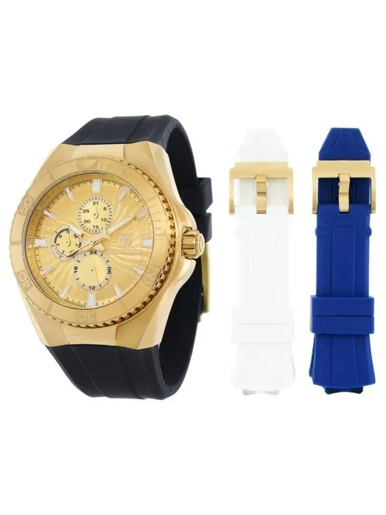 NWT Technomarine Cruise Quartz Gold Dial Men's Watch