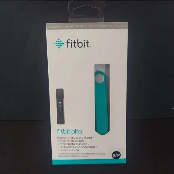 NWT FitBit Alta Fitness Training Tracker Step Counter Replacement Band Blue Teal