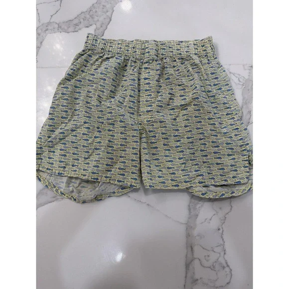 Vineyard Vines Boxer Shorts Mens Small Yellow Whale Print Cotton Underwear