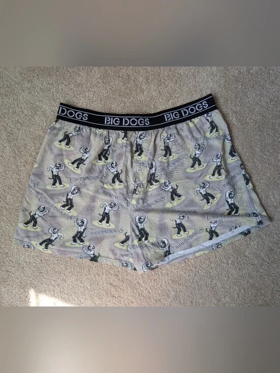 Vintage 90s BIG DOGS Chippendogs Pajama Sleep Lounge Under Shorts