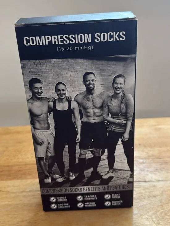 Compression Socks (15-20 mmHg) – Black