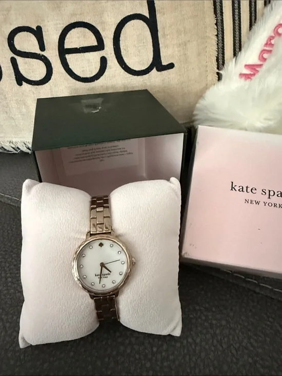 kate spade Rose Gold and White Women's Bracelet Watch