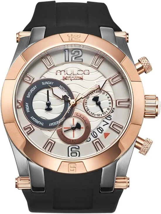 Women's Black Rose Gold Large Face Waterproof Stainless Steel Quartz Watches