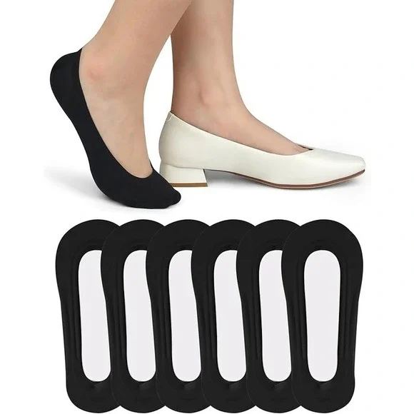 No Show Socks Womens Ultra Low Cut Invisible Non Slip Footies Nylon Socks for Fl