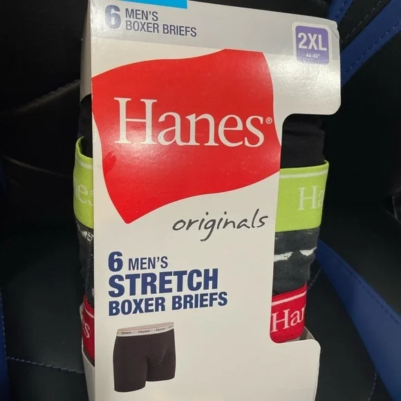 Hanes Men's Stretch Boxer Briefs - Black, Green, Red