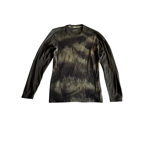 Smartwool‎ Classic Thermal Merino Base Layer Mens Medium Forest Print Crew Top