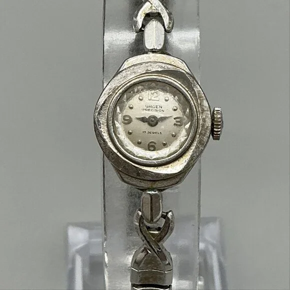 Vintage Gruen Precision Womens Watch 17mm 10K RGP Expansion Bracelet Manual