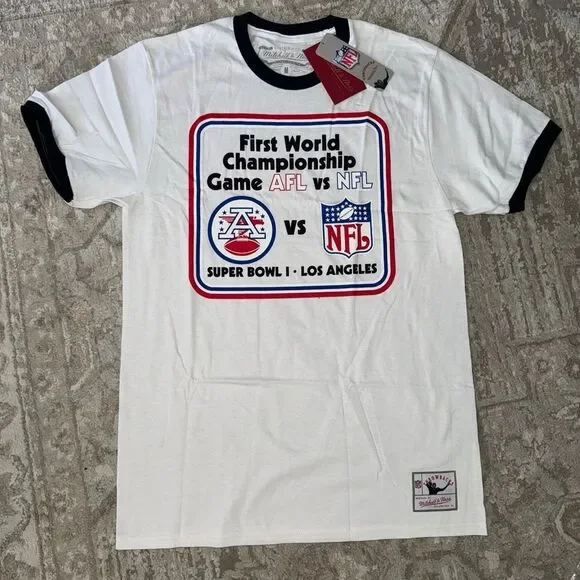 L‎ Mitchell & Ness First World Championship Game AFL vs NFL Super Bowl 1 NEW M