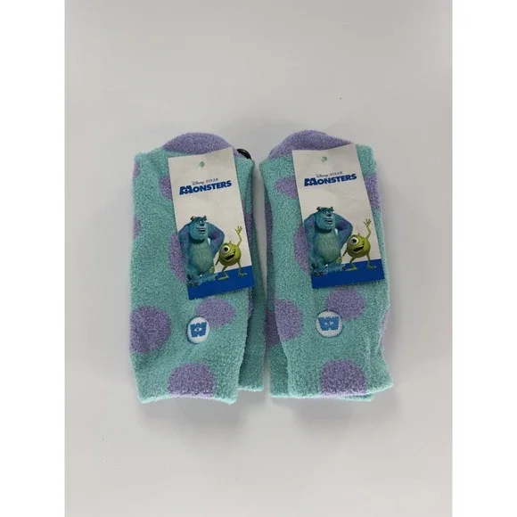 Crocs Monsters Inc Sulley Socks Disney Pixar Adult Small/Medium 2‎ Pairs New