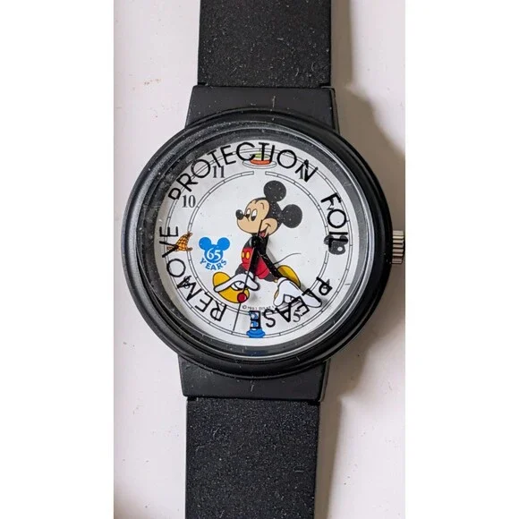 Disney 65th Anniversary Mickey Mouse watch unisex 1993 New But Needs Battery
