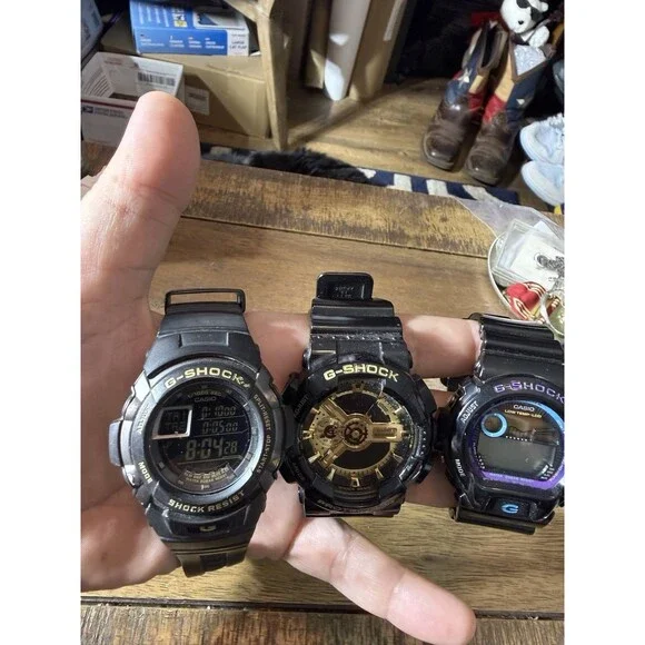 Lot Of 3 Casio G-Shock Watches Untested Some Flaws