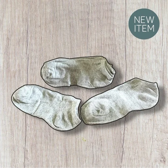 SALE! 5Pack NEW Men's Light Grey Ankle Socks (One Size / Unisex)