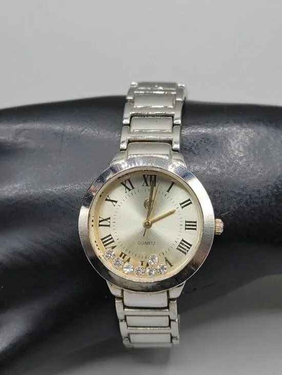 Vintage Charming Charlie Rhinestone Dazzle Ladies Quartz Watch RY4292GD 7