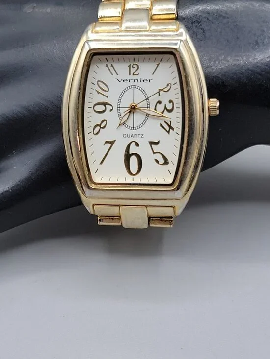 Vernier Gold Classic Tonneau Ladies Quartz Watch 7.5