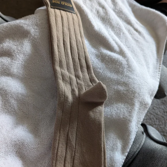 2 Pairs Of Gold Toe Tan Dress Socks