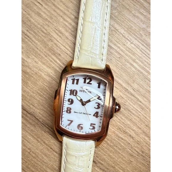 Invicta Lupah Special Edition Women's Quartz Watch Rose Gold Leather Band- PARTS
