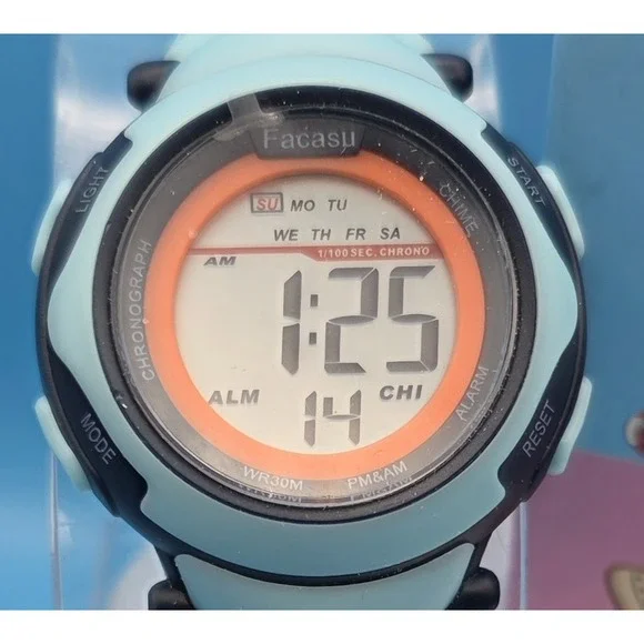 New Facasu Kids‎ Digital Watch for Girls/Boys Waterproof Colorful Light UP #0269