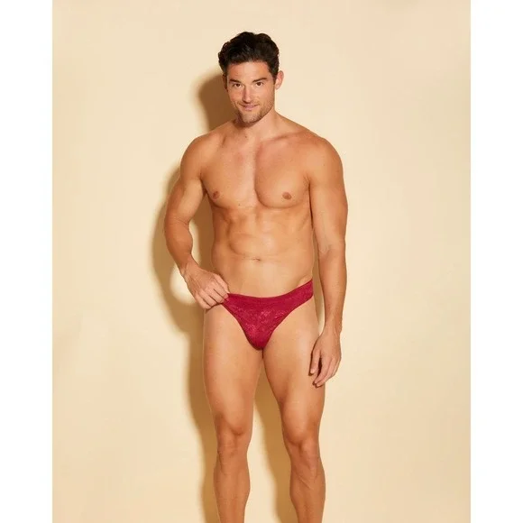 Cosabella Never Say Never Classic Lace G-String Red Men's Lingerie sizs L
