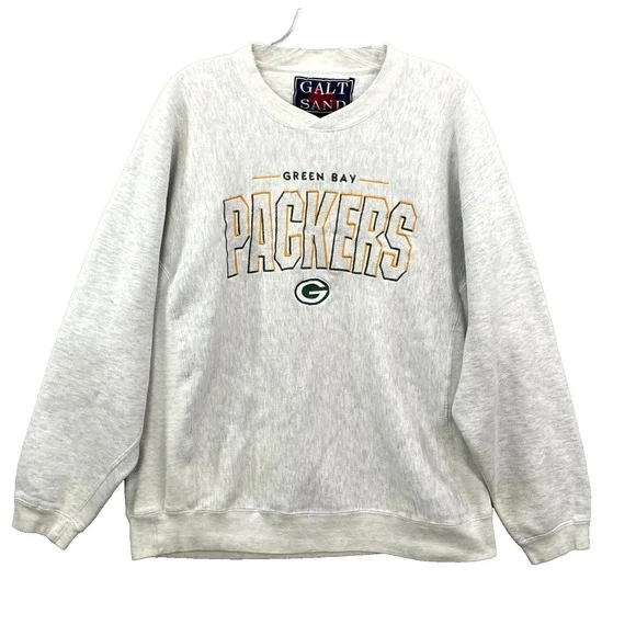 Vintage Galt Sand Green Bay Packers Sweatshirt Men Large Athleisure Football NFL