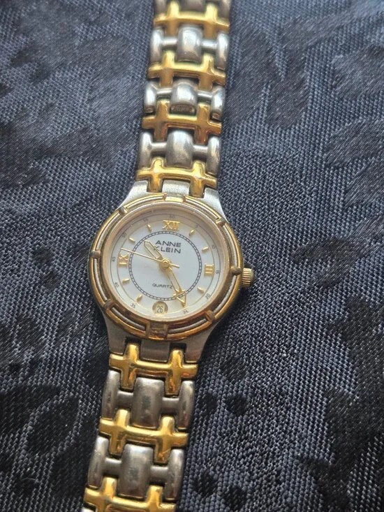 Vintage (90s) ANNE KLEIN Two-Tone Silver & Gold Bracelet Watch