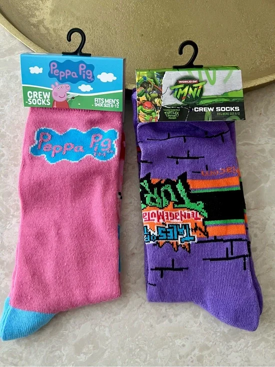 *New* Men’s Character Crew Socks (2 Pairs) - Size 6-12